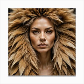 Abstract Art Of Woman Made With Lion Skin And Fur 842738763 Toile