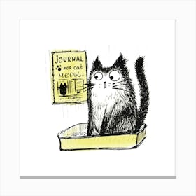 Journal Cat Canvas Print