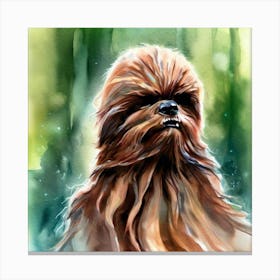 Chewbacca In Watercolor 1 Canvas Print