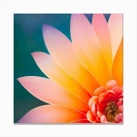 Peach Gerbera Flower Canvas Print Canvas Print