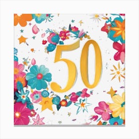 50th Birthday 1 Canvas Print