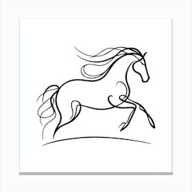 Horse Line Art 03 Canvas Print