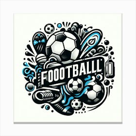 Football Logo Canvas Print