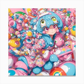 Kawaii Cyberpunk Girl II Canvas Print