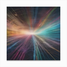 Abstract Light Beams Canvas Print