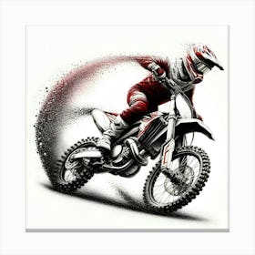 Motocross Rider 4 Canvas Print