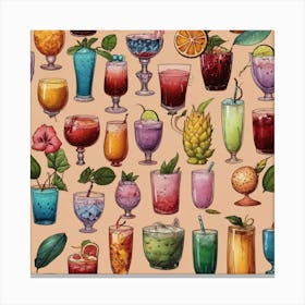 Default Exotic And Unusual Drinks Aesthetic 2 Canvas Print