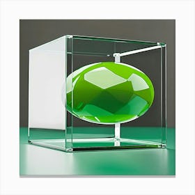 Green Glass Cube 1 Canvas Print