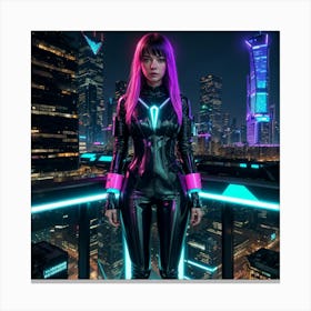 Futuristic Girl Canvas Print