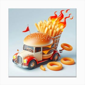 French Fries Truck 1 Canvas Print