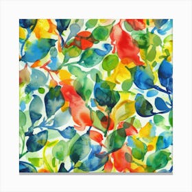 Watercolor Leaves 4 Canvas Print