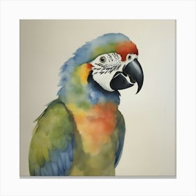 Watercolour Colorful Parrot Canvas Print