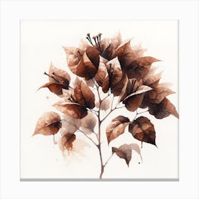 Brown Leaves Canvas Print