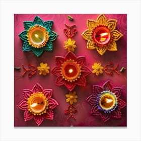 Diwali Greeting Card Canvas Print