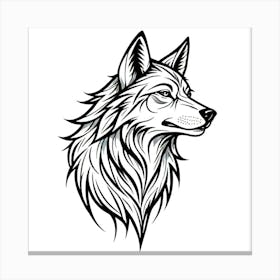 Wolf Head 10 Canvas Print