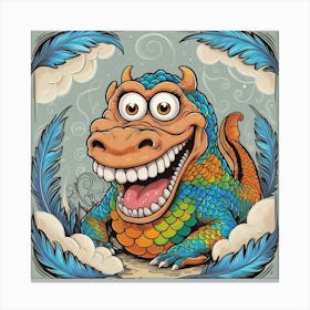 Cartoon Dragon Canvas Print