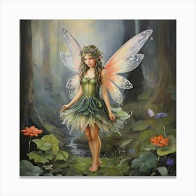 Fairy In The Forest 2 Canvas Print