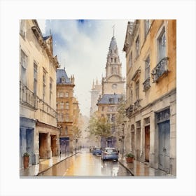 Street Scene In Paris Canvas Print