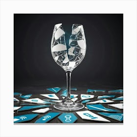 Broken Wine Glass Canvas Print