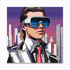 Man With Glasses Canvas Print