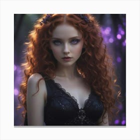 Red Haired Beauty Canvas Print