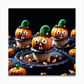 Halloween Cupcakes Canvas Print