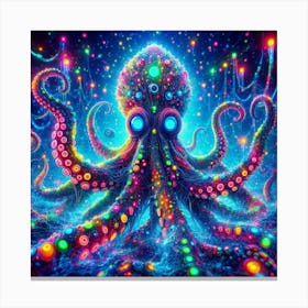 Psychedelic Octopus Canvas Print