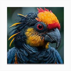 Parrot In The Rain 1 Canvas Print