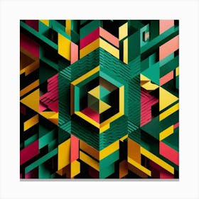 Geometric Abstract Art Canvas Print