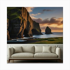 Sunset At The Cliffs Canvas Print