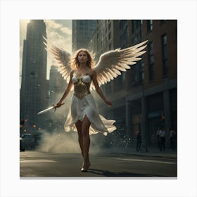 Angel In The City Canvas Print