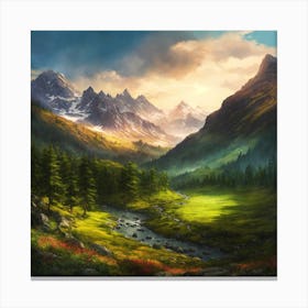 Deep Valleys 2 Canvas Print