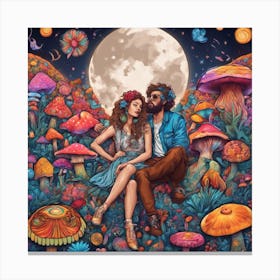 Psychedelic Love 3 Canvas Print