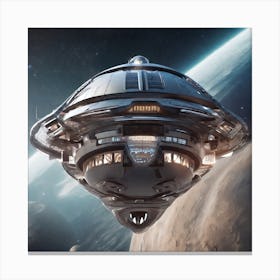 Spaceship In Space 20 Canvas Print