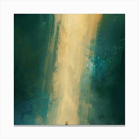 Man Walking Through A Forest Canvas Print