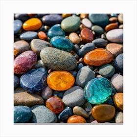 Colorful Pebbles Canvas Print