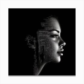 Digital Portrait Of A Woman Canvas Print