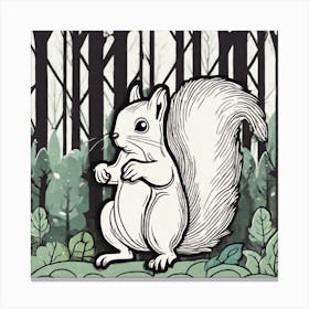 Squirrel In The Woods 22 Canvas Print