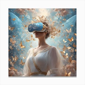 Angel With Vr Glasses Canvas Print