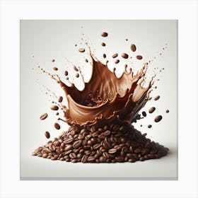 Coffee splash Canvas Print