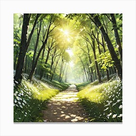 Path In The Woods 1 Canvas Print