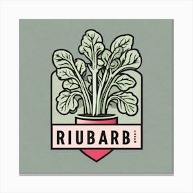 Rhubarb Logo Canvas Print