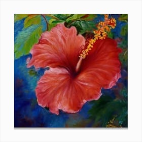 Hibiscus Oldstyle Canvas Print