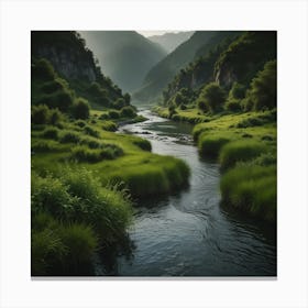 River In The Mountains 6 Canvas Print