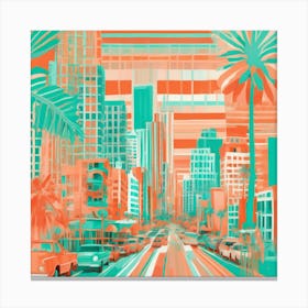 The Dynamic Spirit Of Miami's Street, Visualize A Kaleidoscope Of Warm Past, 109 Canvas Print