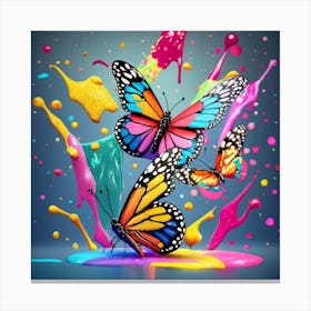 Colorful Butterflies Canvas Print