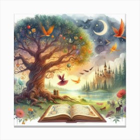 Open Book Canvas Print