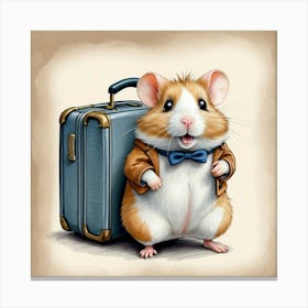 Hamster In A Suit 14 Canvas Print