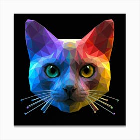 An Image Of A Cats Head Looking At The Scene T Canvas Print