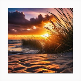 Sunset On The Beach 436 Canvas Print